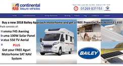 Desktop Screenshot of continentalcaravans.co.uk